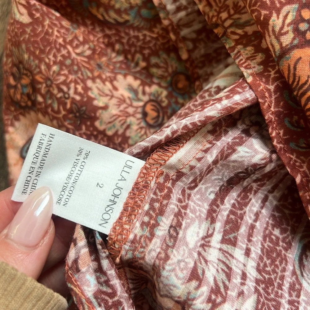 Ulla Johnson SS 22 Floral Boho Chic Maxi Dress - Picture 5 of 5